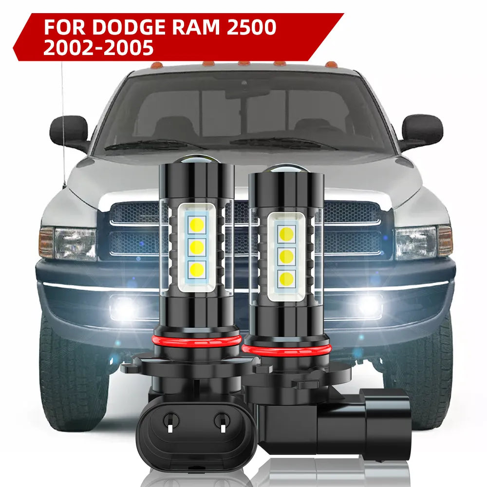 For 2002-2005 Dodge Ram 2500 LED Fog Light Bulbs 6000K