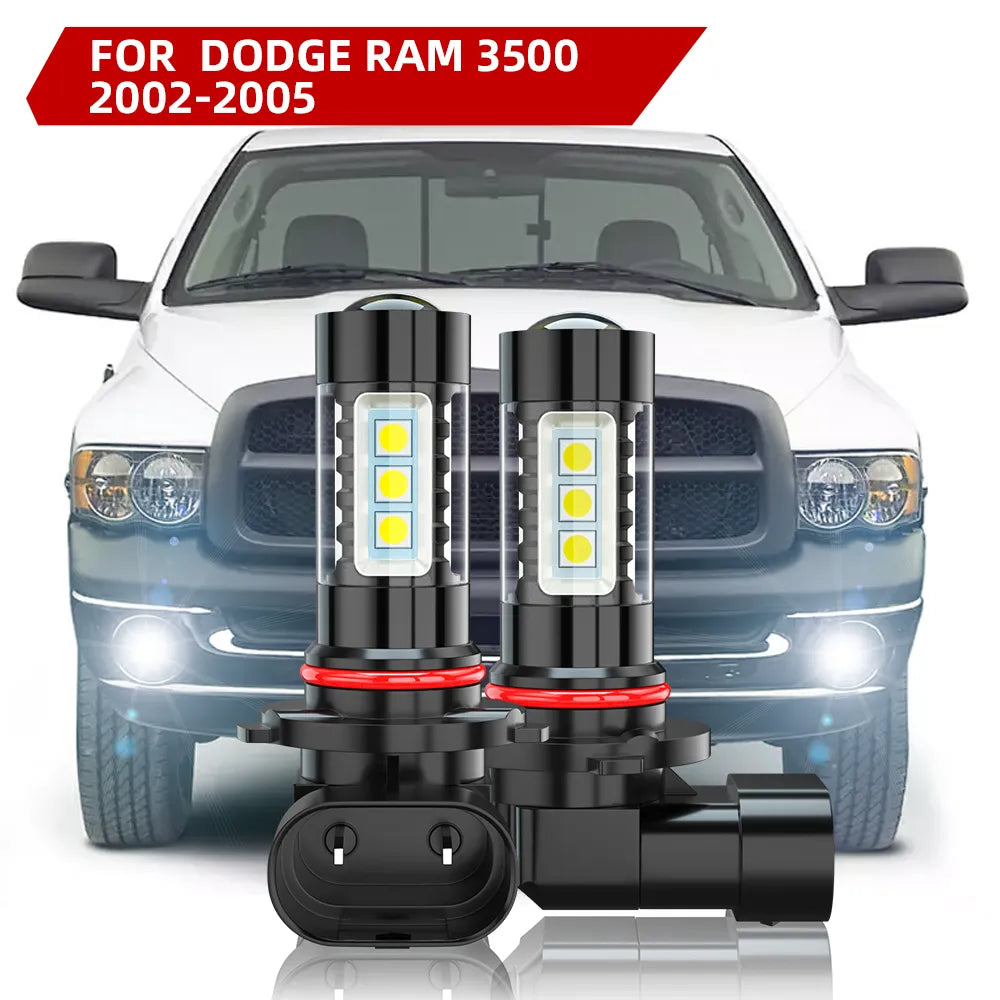 For 2002-2005 Dodge Ram 3500 LED Fog Light Bulbs 6000K