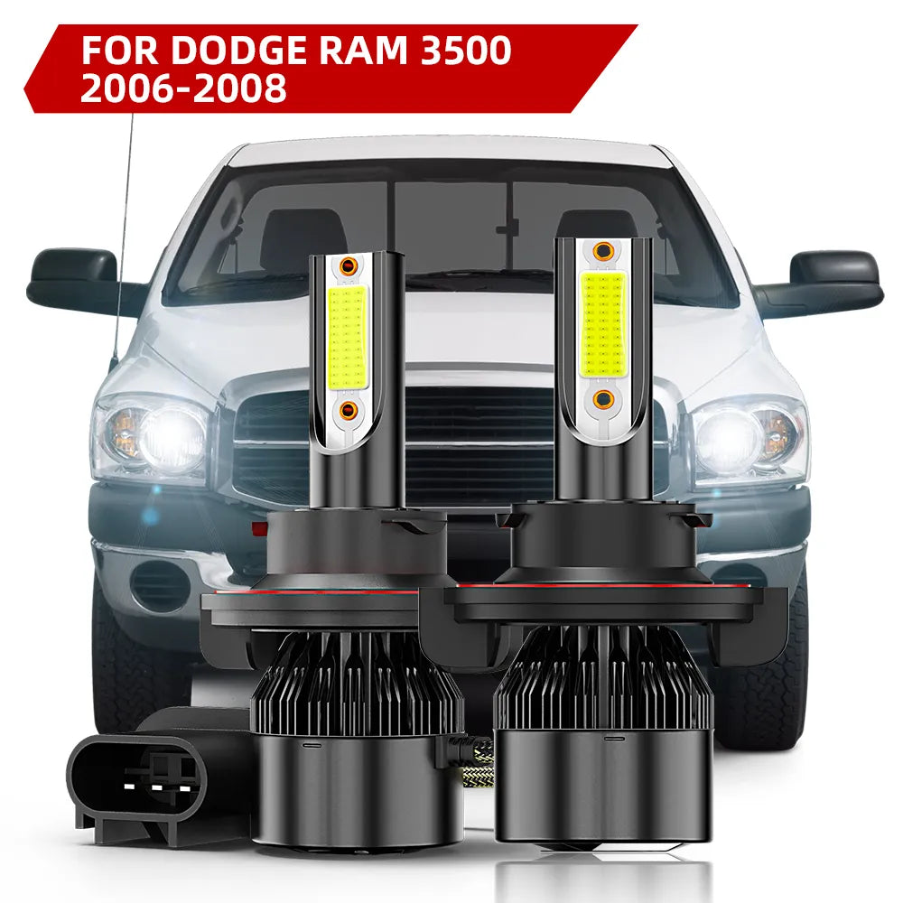 For 2006-2008 Dodge Ram 3500 LED Headlight Hi/Low Beam Bulbs