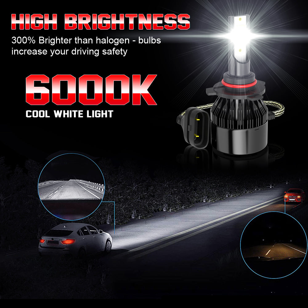 For 2009-2012 Dodge Ram 2500 LED Headlight Low Beam 6000K Bulbs