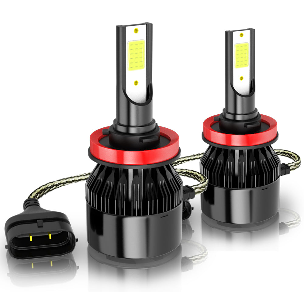 H11 H8 H9 LED Headlight Hi/Low Beam 6000K Bulbs