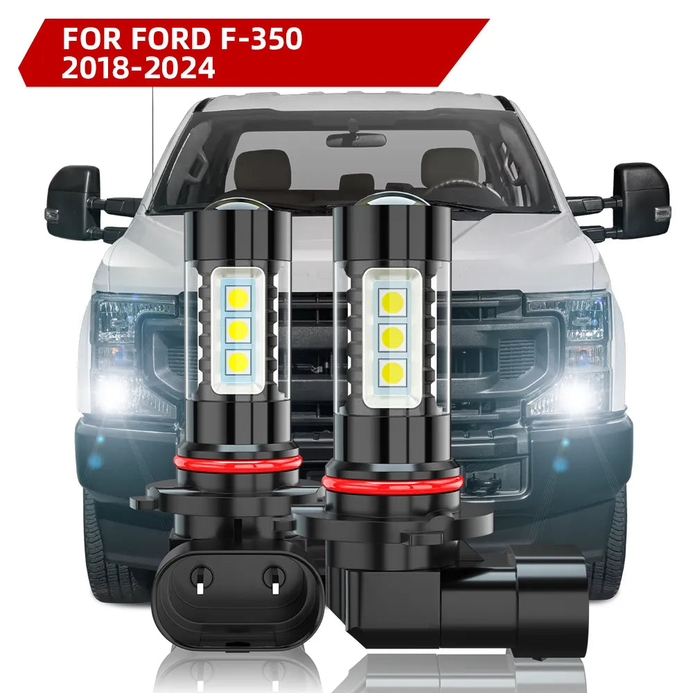 For 2018-2024 Ford F-350 LED Fog Light Bulbs 6000K