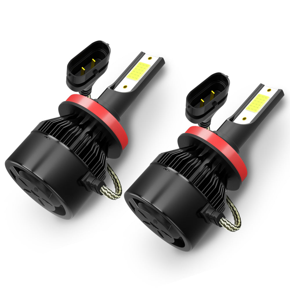 H11 H8 H9 LED Headlight Hi/Low Beam 6000K Bulbs