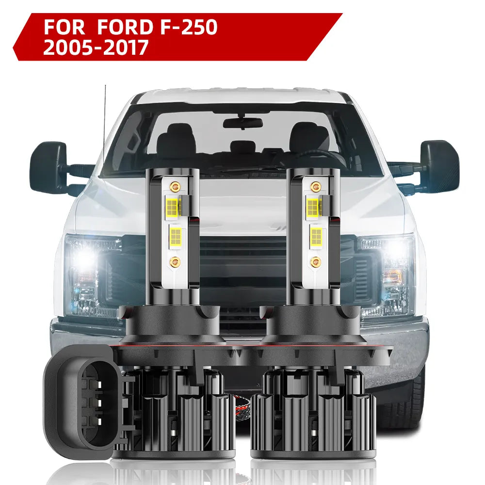 For 2005-2017 Ford F-250 LED Headlight Hi/Low Beam 6000K Bulbs
