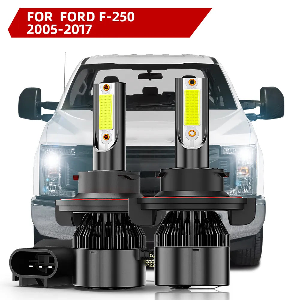 For 2005-2017 Ford F-250 LED Headlight Hi/Low Beam Bulbs