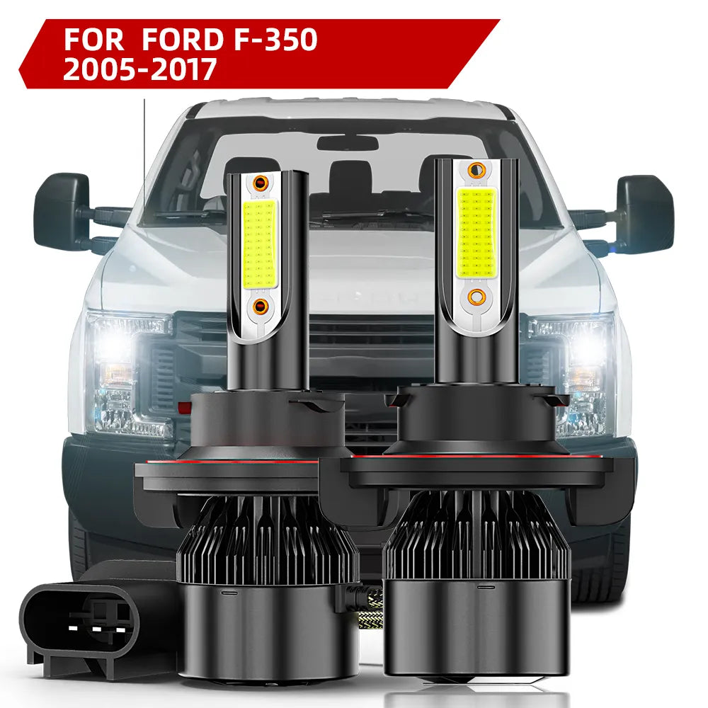 For 2005-2017 Ford F-350 LED Headlight Hi/Low Beam Bulbs