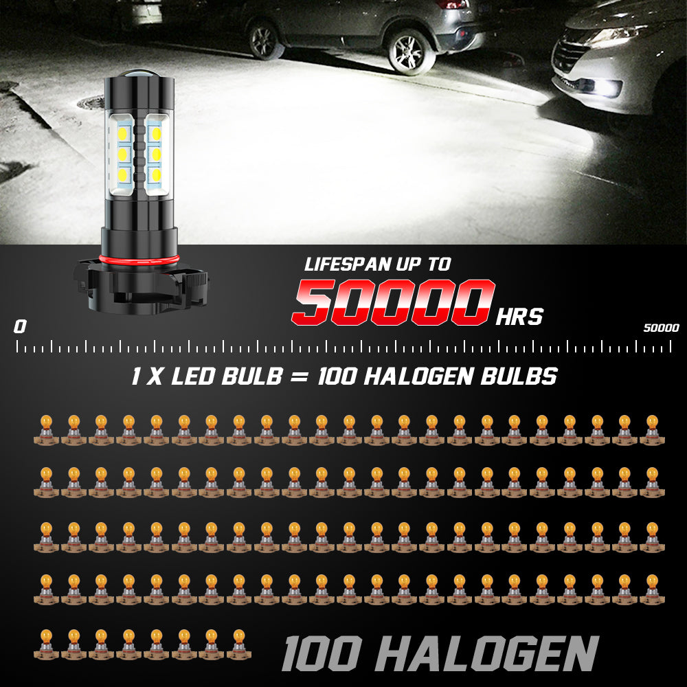 H16 2504 LED Fog Light Bulbs