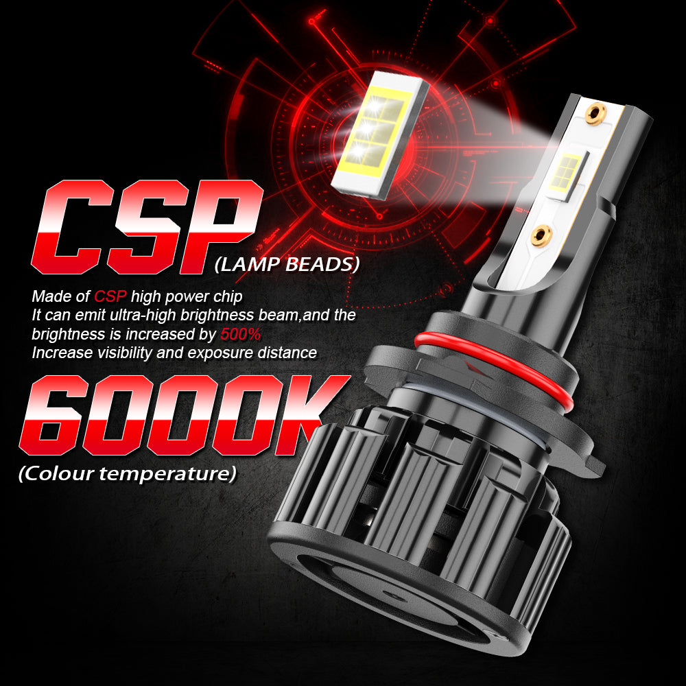 9005 HB3 LED Headlight Hi/Low Beam Bulbs