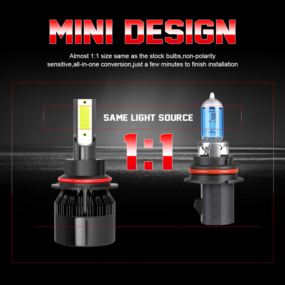 9007 HB5 LED Headlight Hi/Low Beam Bulbs