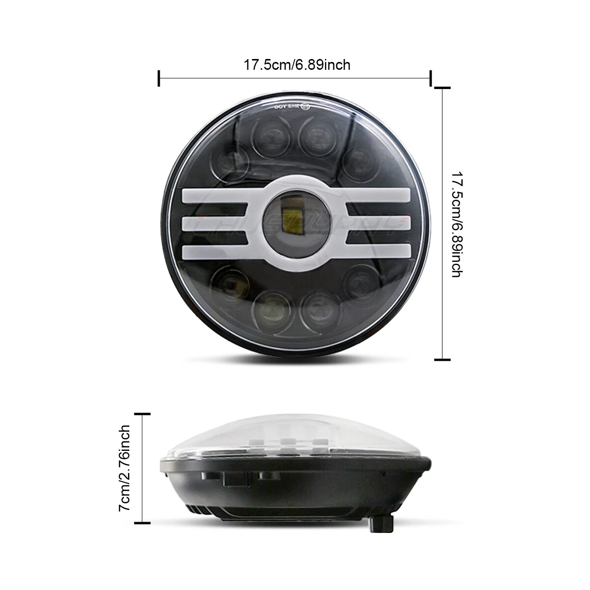7 inch Round LED Headlights Hi/Lo Beam For GMC C15 C25 C35 Pickup