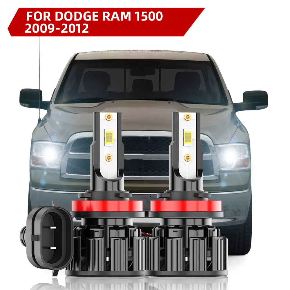For 2009-2012 Dodge Ram 1500 LED Headlight Low Beam Bulbs