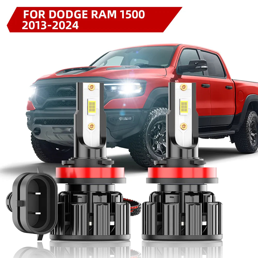 For 2013-2024 Dodge Ram 1500 LED Headlight Low Beam Bulbs