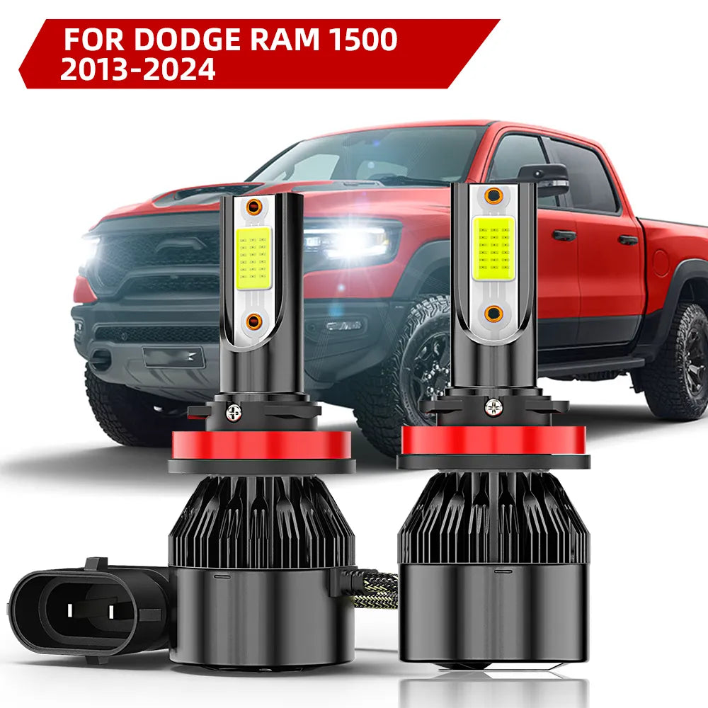 For 2013-2024 Dodge Ram 1500 LED Headlight Low Beam 6000K Bulbs