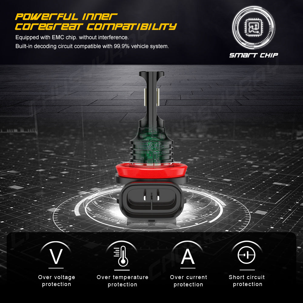 Para For Chevy Cruze 2011-15 Faros LED Hi / Lo + Combo de bombillas antiniebla