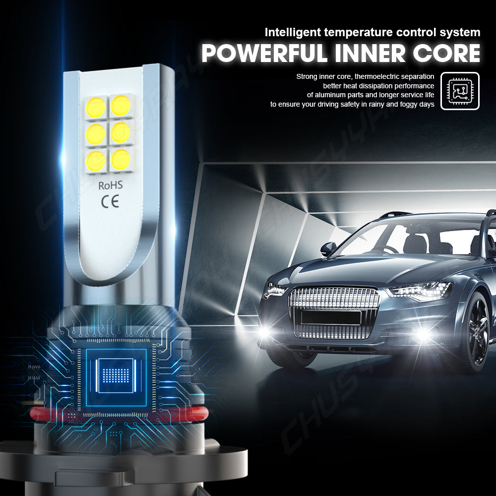 Amazing H10 9145 9140 9005 9045 LED Fog Light Bulb Conversion Kit 6000K Bright