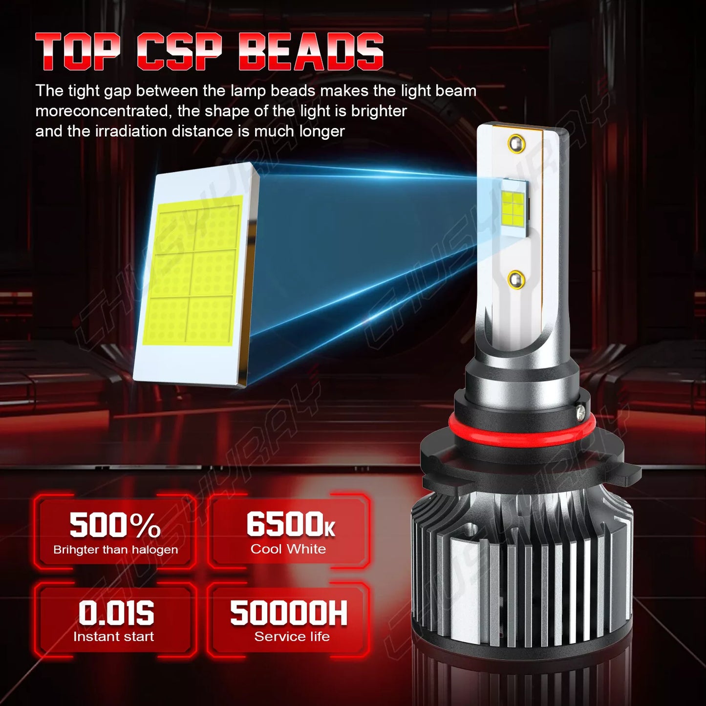 For Toyota RAV4 2016 2017 2018 6500K 9012 LED Headlight High/Low Beam Bulbs Kit