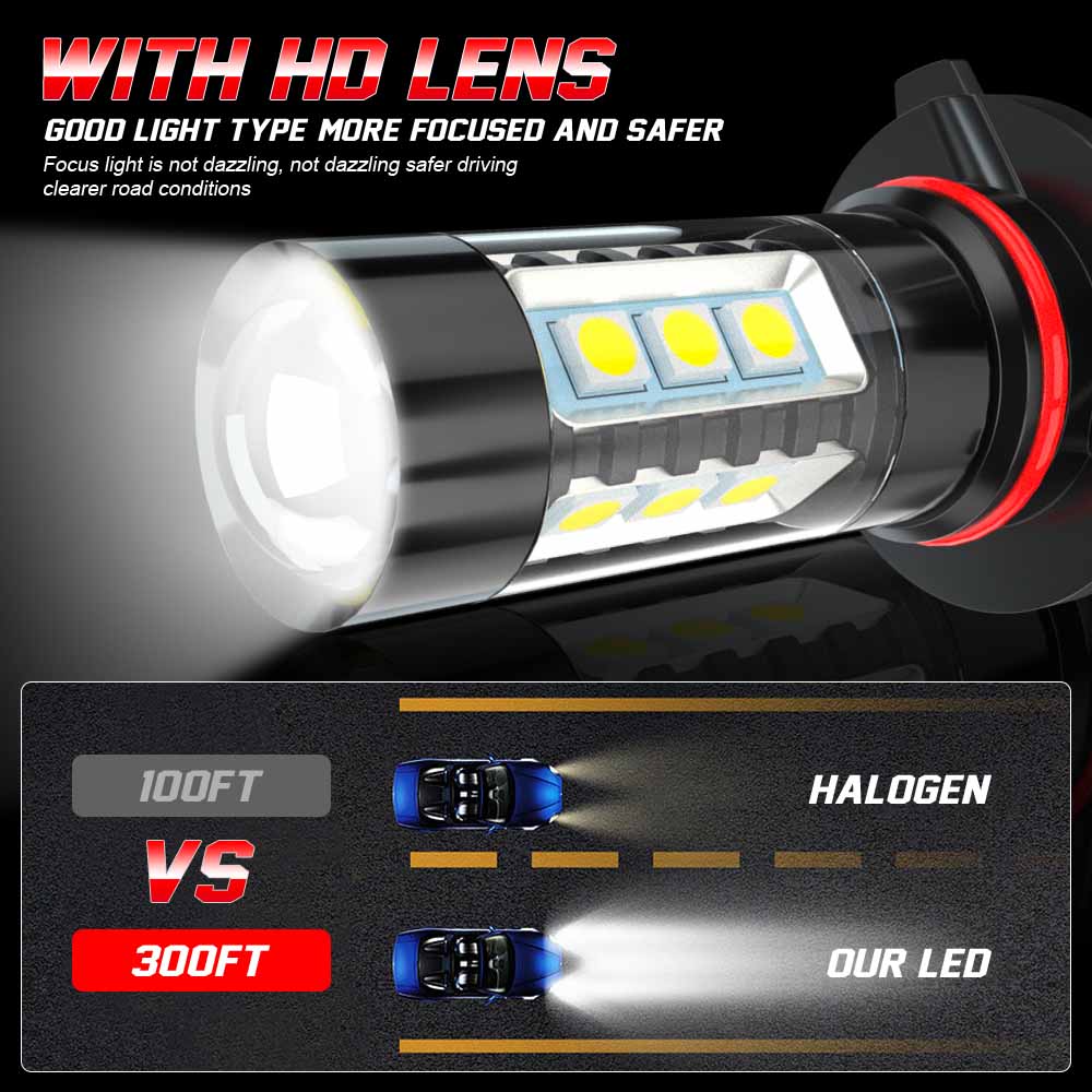 For 2005-2011 TOYOTA Tacoma LED Fog Light Bulbs 6000K