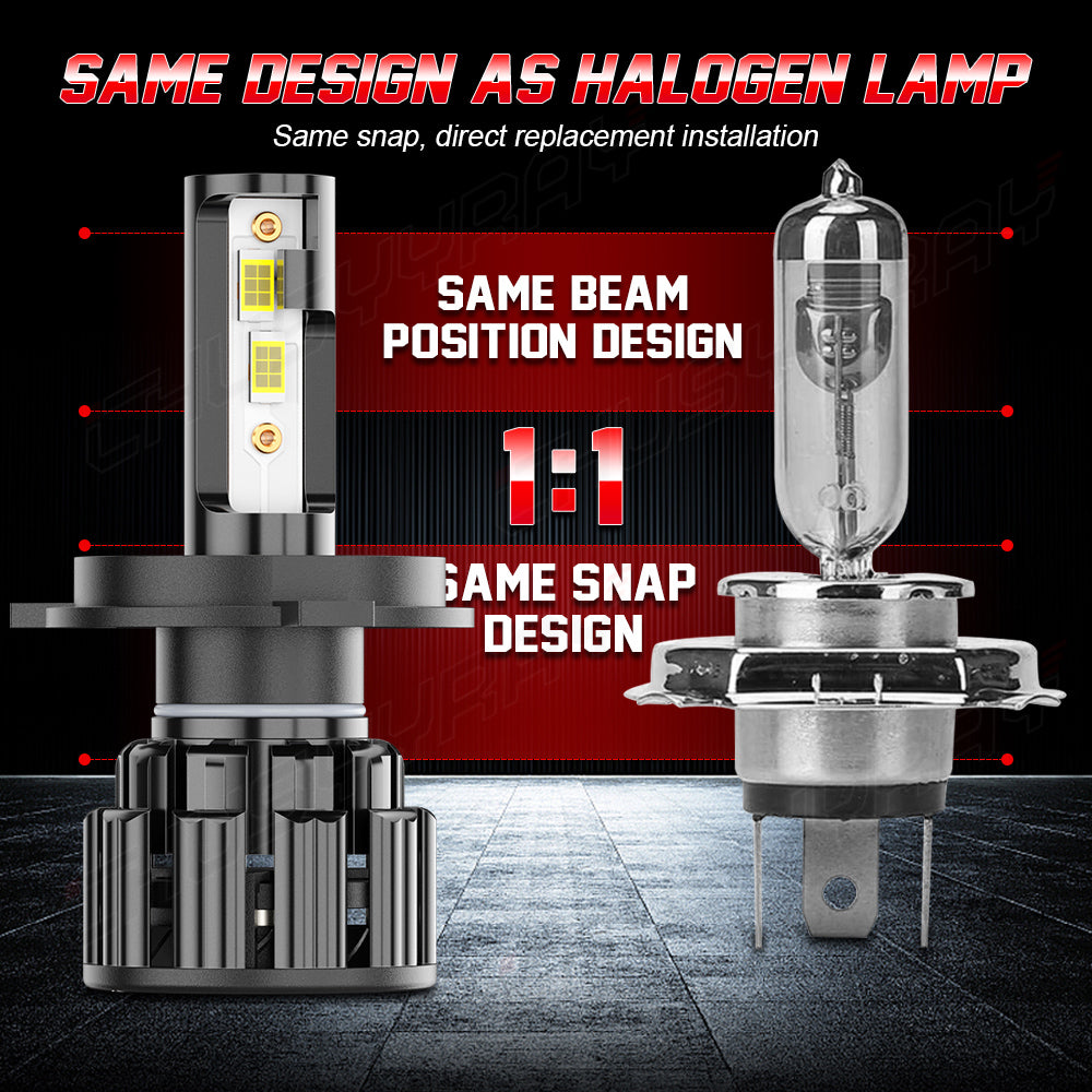H4 HB2 9003 LED Headlight Bulbs H4 HB2 9003 High Beam&Low Beam 6000K Super Bright White 20000LM Dual Functions| Pair Bulbs Z3 Series
