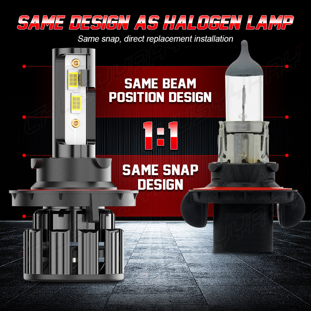 9008 H13 LED Headlight Bulbs 9008 H13 High Beam&Low Beam 6000K Super Bright White 20000LM Dual Functions| Pair Bulbs Z3 Series