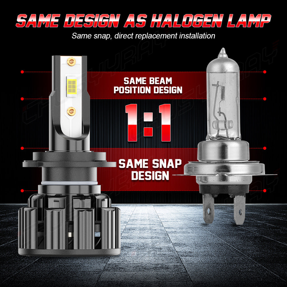 H7 LED Headlight Bulbs H7 High Beam/Low Beam 6000K Super Bright White 20000LM| Pair Bulbs Z3 Series