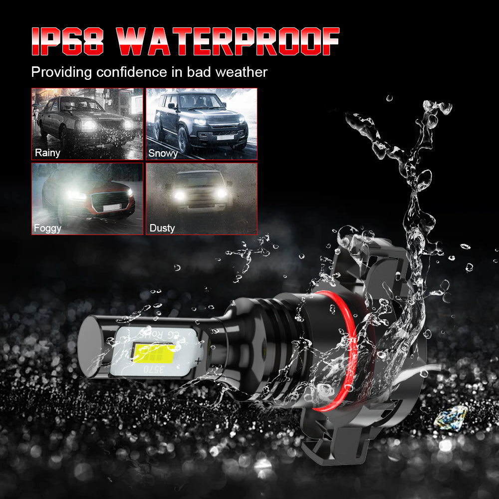 H16 2504 LED Fog Light Bulbs 6000K