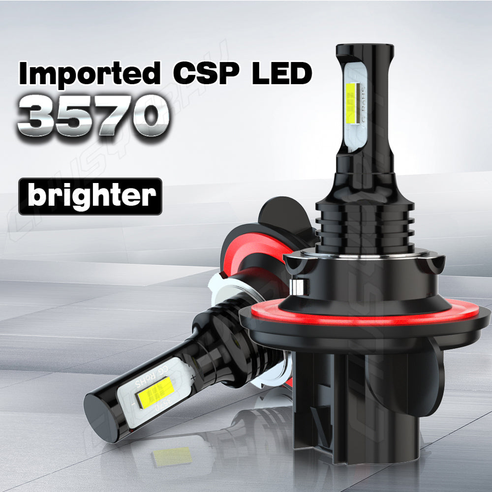 9008 H13 LED Headlight Hi/Low Beam 6000K Dual Beam Bulbs 2x