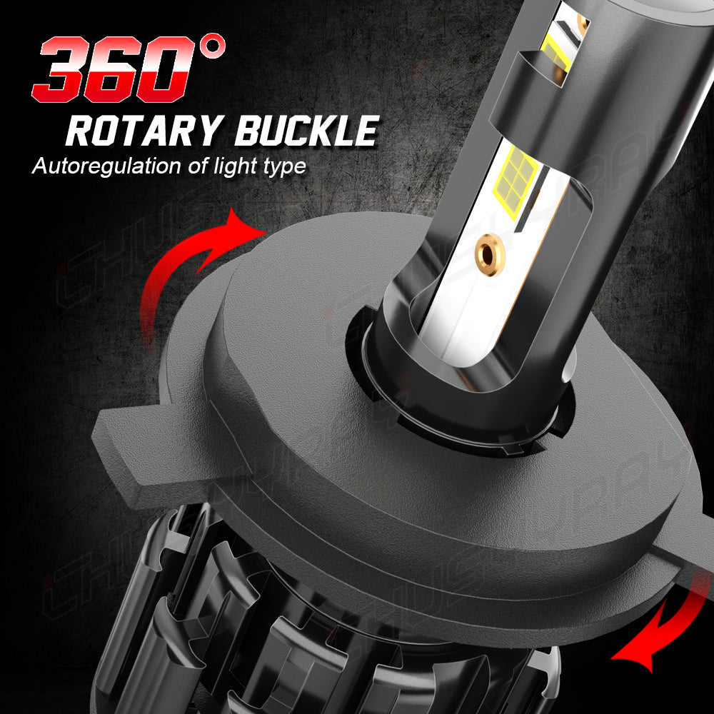 H4 HB2 9003 LED Headlight Bulbs H4 HB2 9003 High Beam&Low Beam 6000K Super Bright White 20000LM Dual Functions| Pair Bulbs Z3 Series
