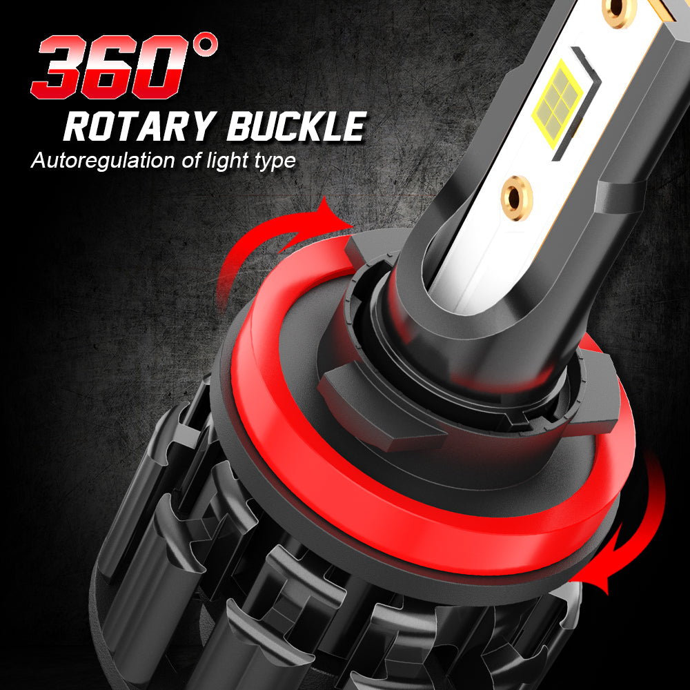 H11 H8 H9 LED Headlight Hi/Low Beam Bulbs