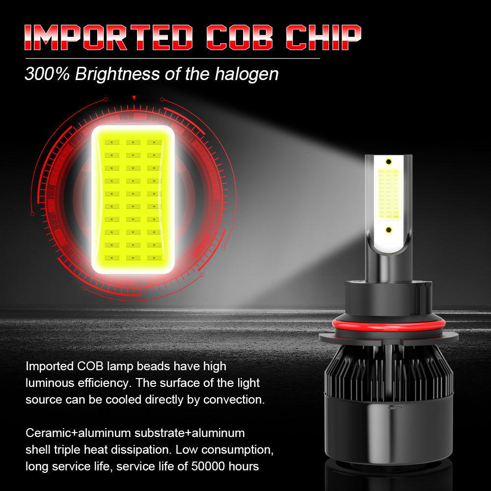 9007 HB5 LED Headlight Hi/Low Beam Bulbs