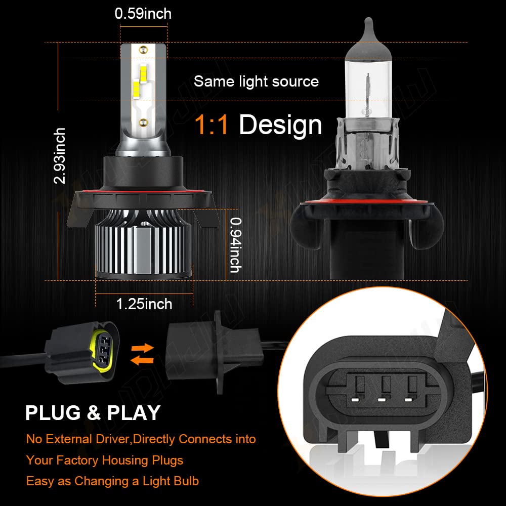 For Ford F-150 2005-2014 LED Headlight Bulbs