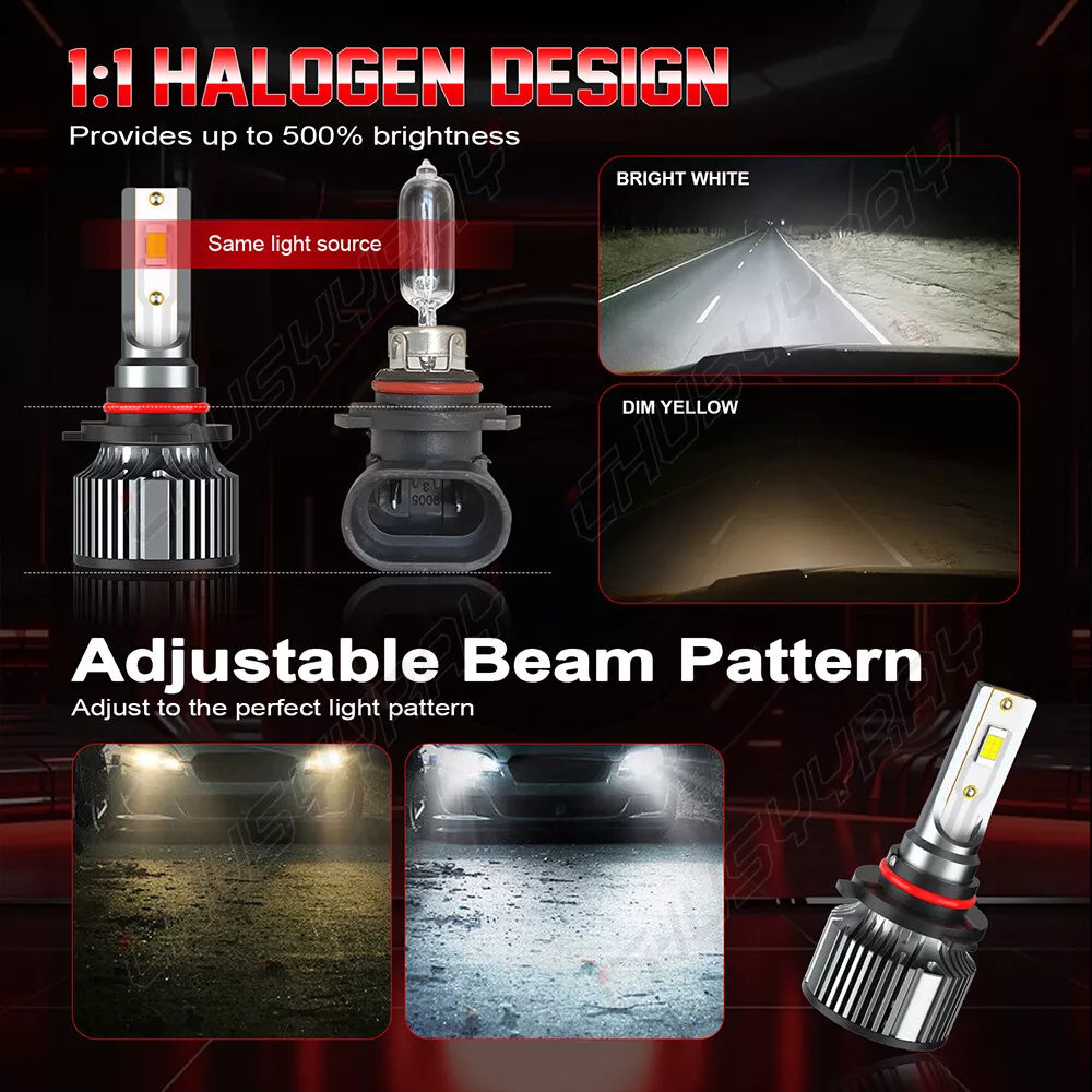 For Toyota RAV4 2016 2017 2018 6500K 9012 LED Headlight High/Low Beam Bulbs Kit