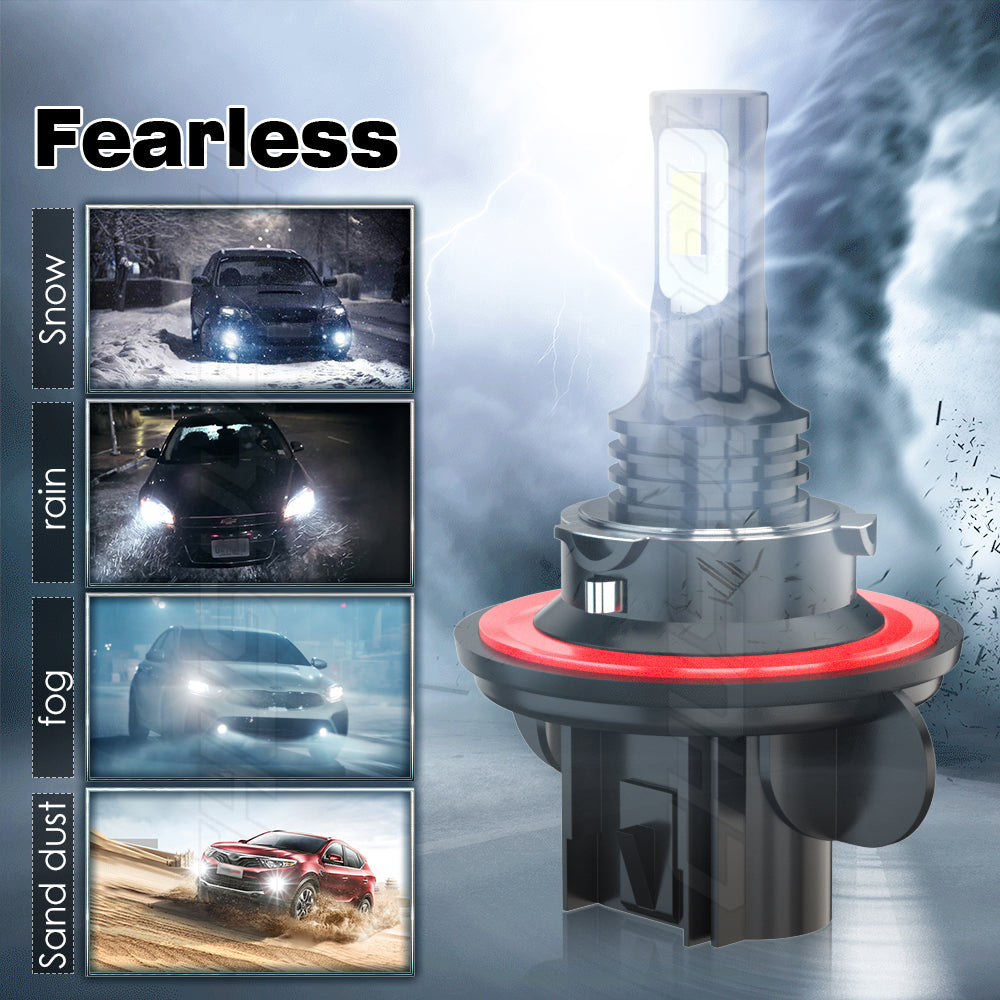 9008 H13 LED Headlight Hi/Low Beam 6000K Dual Beam Bulbs 2x