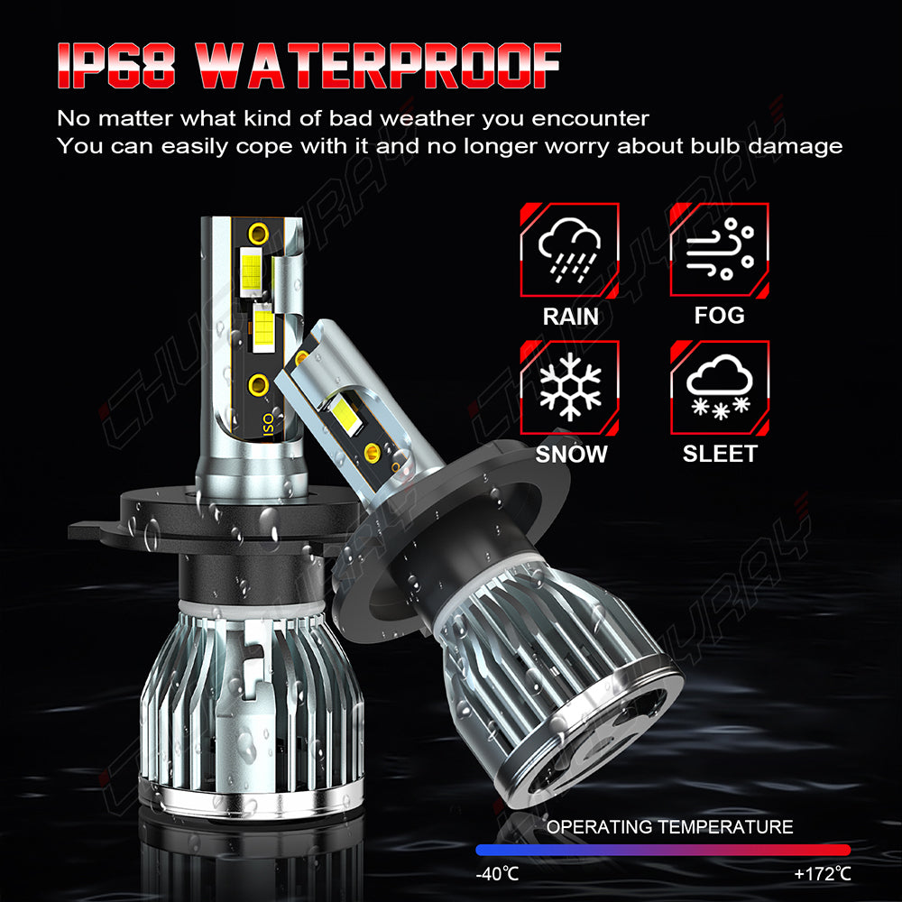 Fit Honda CRV CR-V 2007-2014 LED Headlight High/Low Beam Bulbs 6000K White Combo