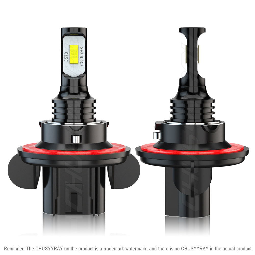 9008 H13 LED Headlight Hi/Low Beam 6000K Dual Beam Bulbs 2x