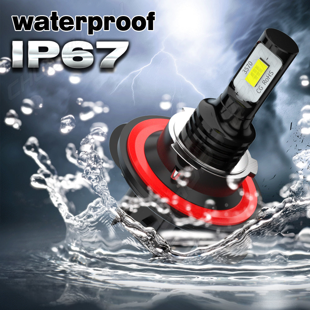 9008 H13 LED Headlight Hi/Low Beam 6000K Dual Beam Bulbs 2x