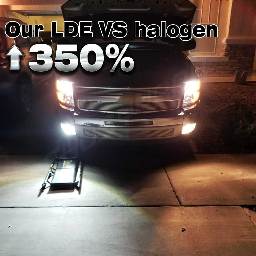 9008 H13 LED Headlight Hi/Low Beam 6000K Dual Beam Bulbs 2x