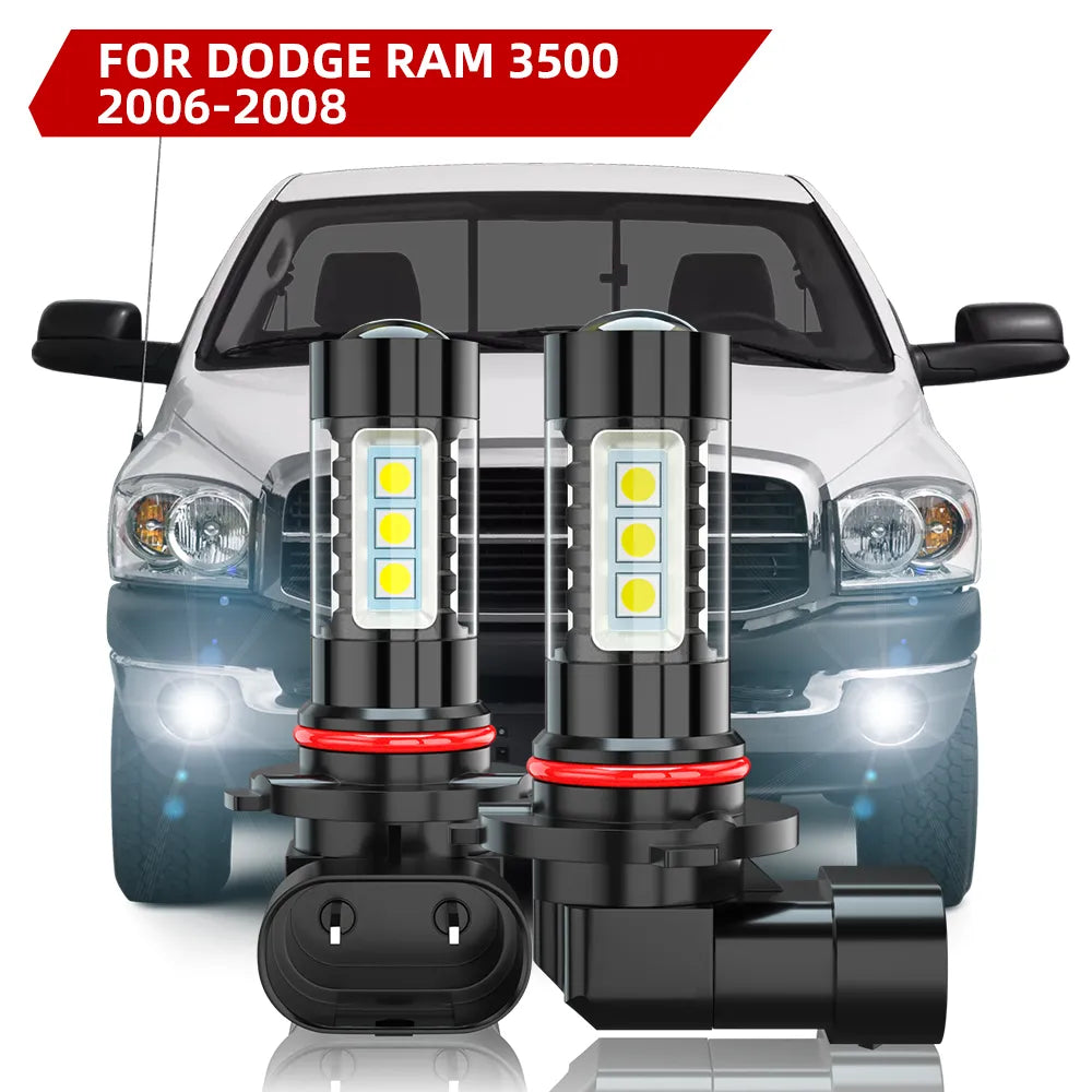 For 2006-2008 Dodge Ram 3500 LED Fog Light Bulbs 6000K