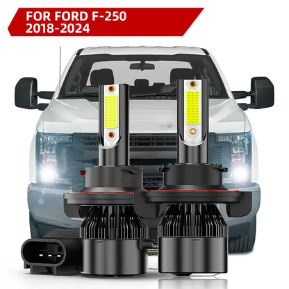 For 2018-2024 Ford F-250 LED Headlight Hi/Low Beam 6000K Bulbs