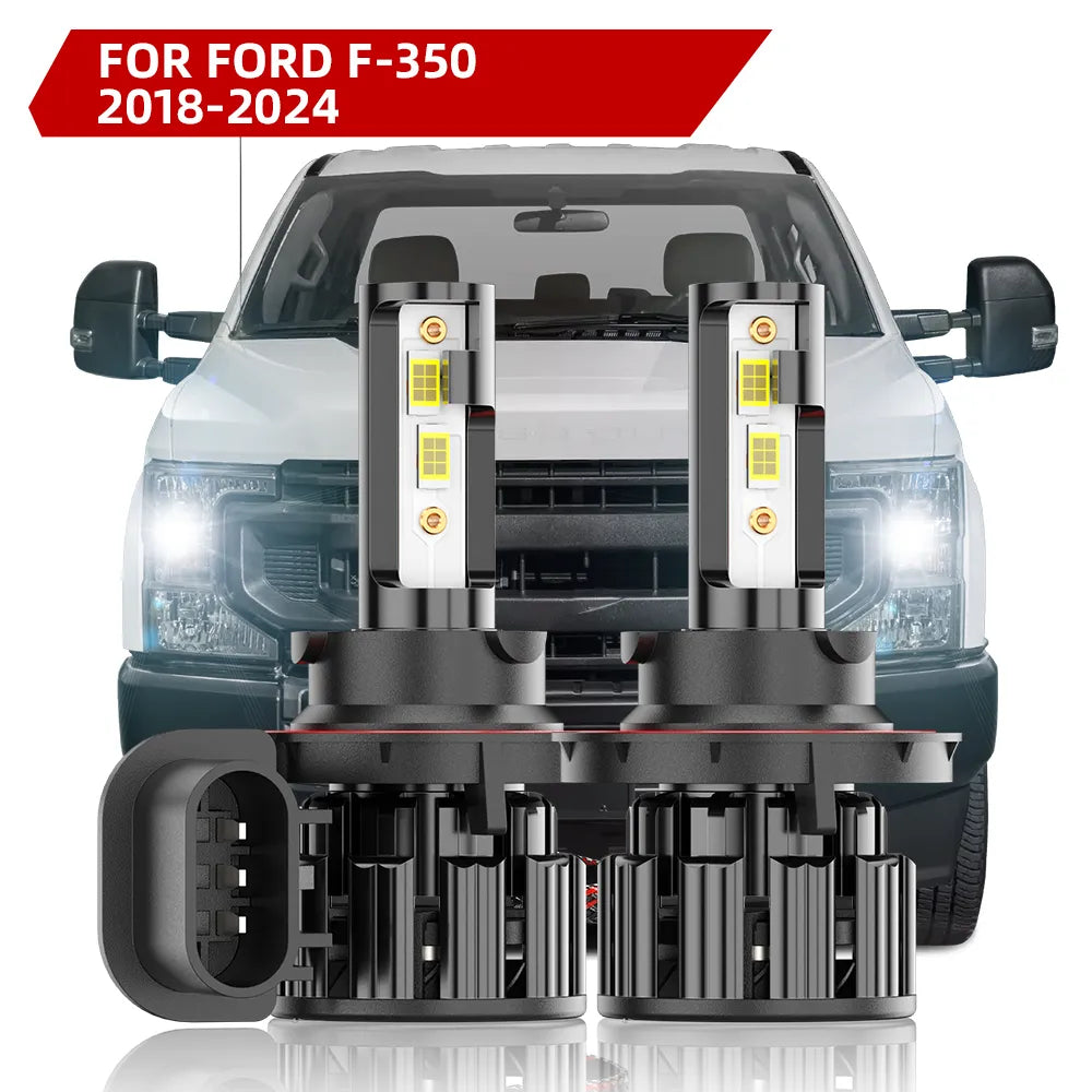 For 2018-2024 Ford F-350 LED Headlight High Beam 6000K Bulbs
