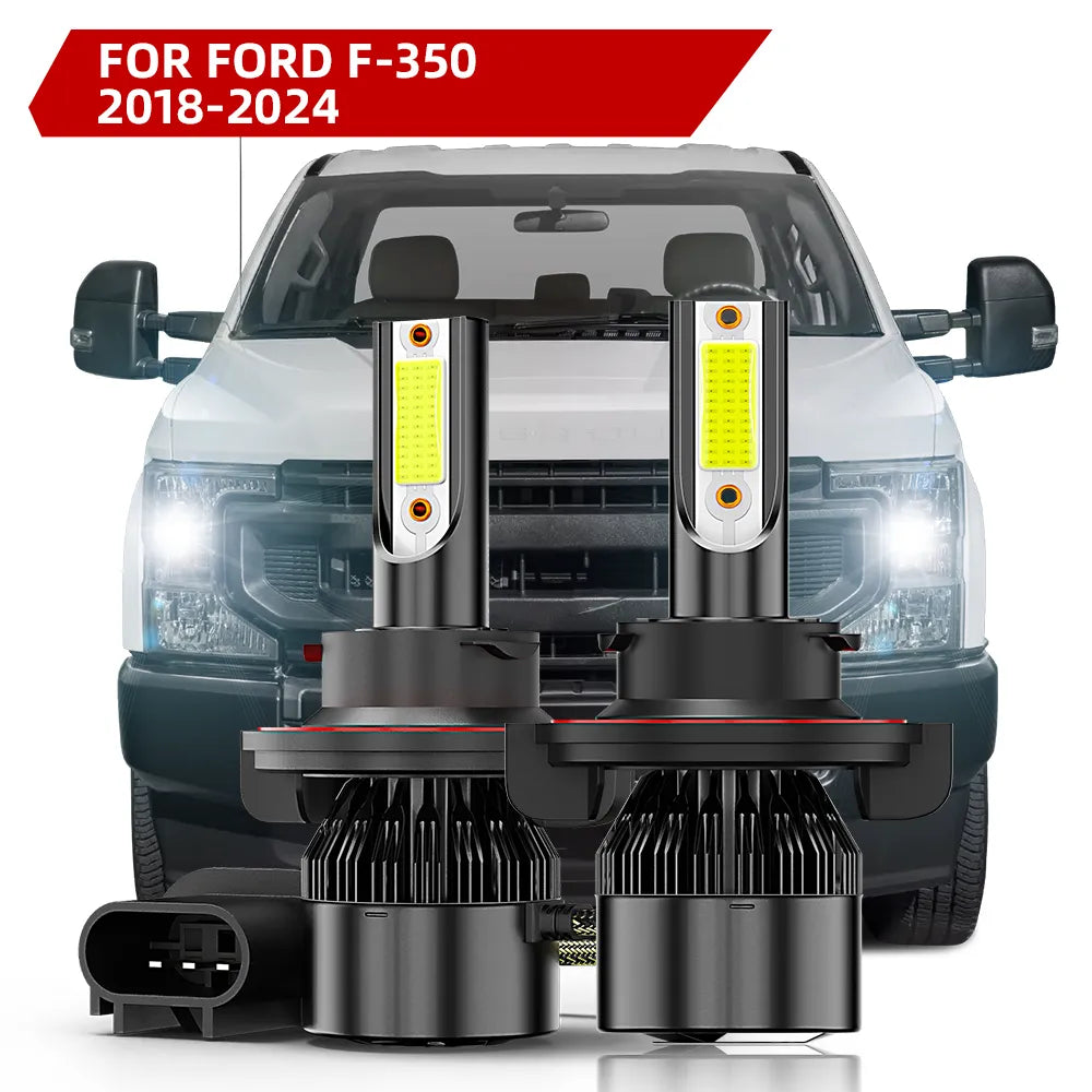 For 2018-2024 Ford F-350 LED Headlight Low Beam 6000K Bulbs