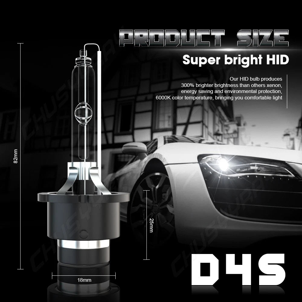 D4S/D4R HID Headlights Compatible for Mazda 6 2014-2015 , 6000K White Xenon Replacement D4S Headlight, 99% Vehicle Compatibility, Pack of 2
