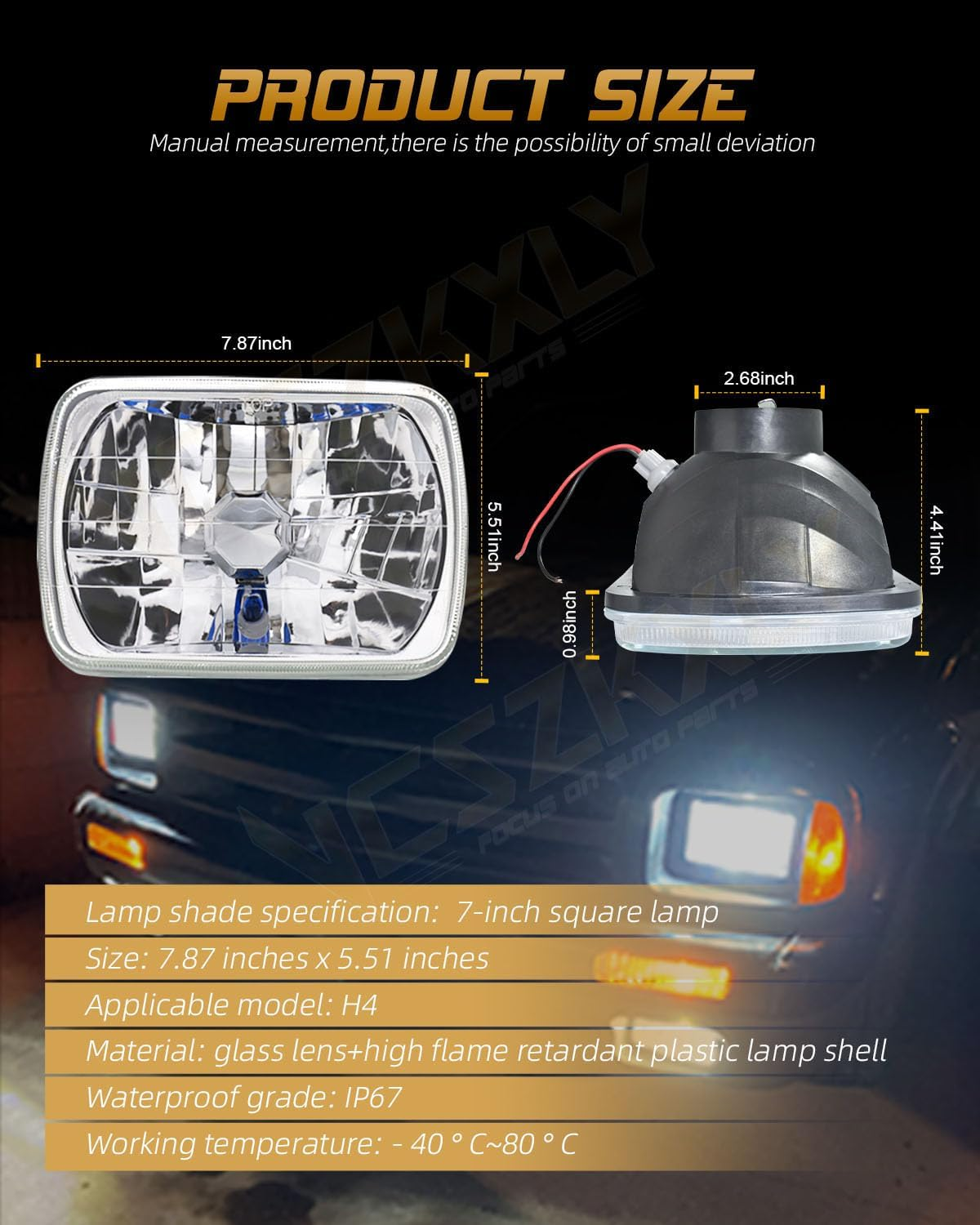 CHUSYYRAY  5x7 7x6 Led Headlights for Off-road Compatible for GMC C4500 C5500 C6500 C7500 C8500 Topkick Headlights High Low Beam, DOT Approved