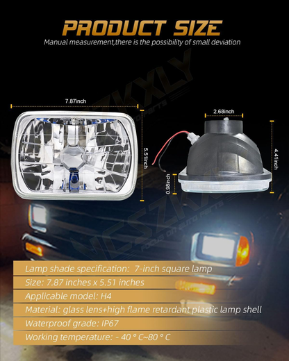 CHUSYYRAY  5x7 7x6 Led Headlights for Off-road Compatible for GMC C4500 C5500 C6500 C7500 C8500 Topkick Headlights High Low Beam, DOT Approved