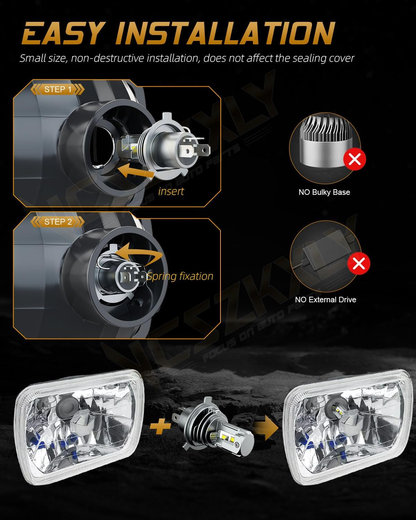 CHUSYYRAY  5x7 7x6 Led Headlights for Off-road Compatible for GMC C4500 C5500 C6500 C7500 C8500 Topkick Headlights High Low Beam, DOT Approved