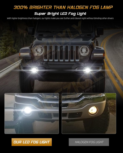 Car Front Bumper LED Fog Lamp Light High Brightness For Ford MK2 MK3 Transit etc