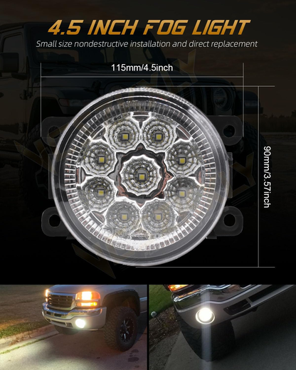 Car Front Bumper LED Fog Lamp Light High Brightness For Ford MK2 MK3 Transit etc