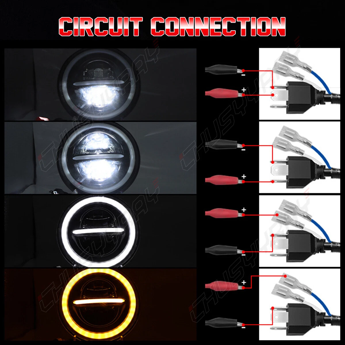 7 Inch Round LED Headlights Compatible with 2003 2004 2005 2006 2007 Jeep Liberty, 80W H6024 DOT Approved, Turn Signals, DRL, High/Low Beam, Black