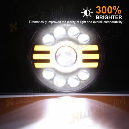 7 inch Round LED Headlights Hi/Lo Beam For GMC C15 C25 C35 Pickup