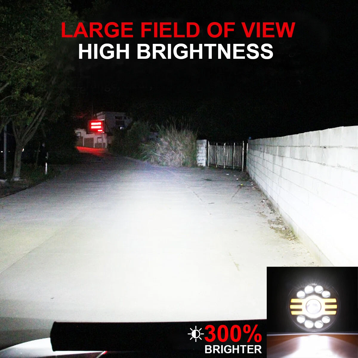 7 inch Round LED Headlights Hi/Lo Beam For GMC C15 C25 C35 Pickup