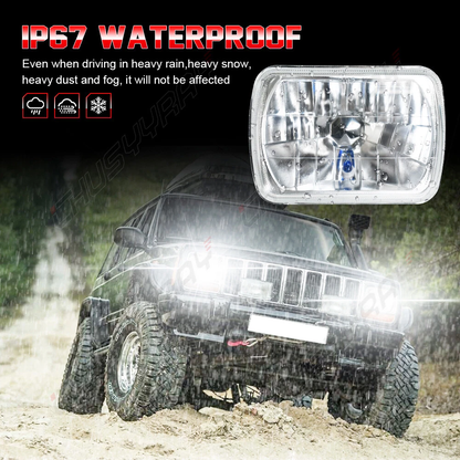 7"x6" LED Headlight Hi/Lo Beam H4 for GMC Savana 1500 2500 3500 Safari Van